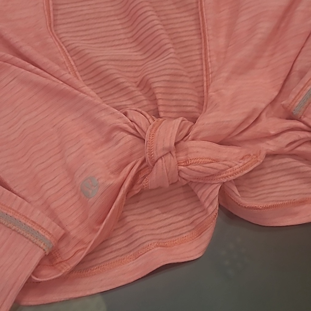 LULULEMON ATHLETICA WOMEN'S BEAT THE HEAT OPEN BACK PINK TOP - Picture 8 of 9